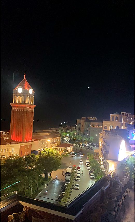 Sunset Town in Phu Quoc with evening lights